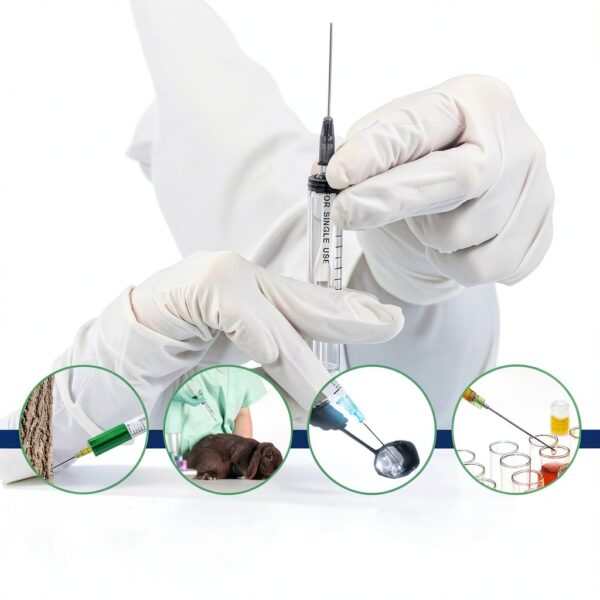 25 Gauge 5/8 inch Needle with Cap for Lab Individually Packaged, Pack of 100-4