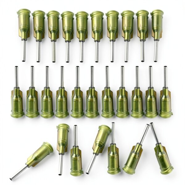 Industrial Blunt Tip Syringe Needles BBTCTY Luer Lock 14G 1/2" Olive-1