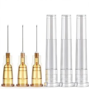 25 Gauge 5/8 inch Needle with Cap for Lab Individually Packaged, Pack of 100-0