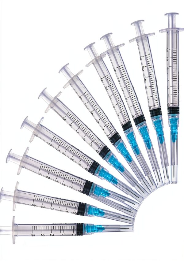 3ml/cc Syringe with 23 Gauge 1 Inch Lab Disposable Luer Lock Syringe, Pack of 20-0