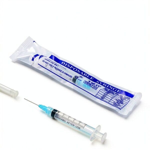 3ml/cc Syringe with 23 Gauge 1 Inch Lab Disposable Luer Lock Syringe, Pack of 20-2