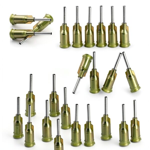 Industrial Blunt Tip Syringe Needles BBTCTY Luer Lock 14G 1/2" Olive-2