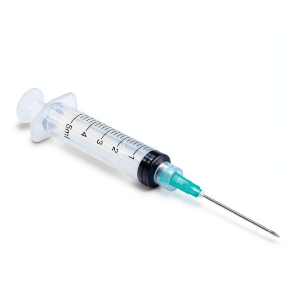 10 Pack 5ml/cc Disposable Luer Lock Lab Syringes with 21Ga 1.5 Inch Needle , Individually Sealed Packed-5