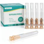 25Ga 1 Inch Disposable Needle 100 Pack GODGREAT Syringe Luer Lock-0